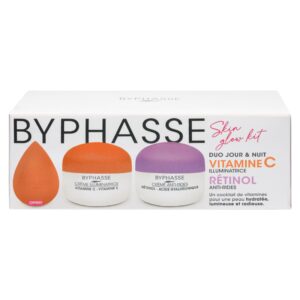 BYPHASSE KIT SKIN GLOW CREMES VITAMINE C 50ML ET RETINOL 50ML+BEAUTY BLENDER (OFFERT)
