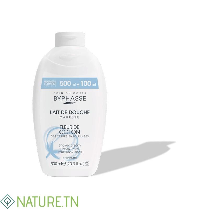 BYPHASSE LAIT DE DOUCHE CARESSE FLEUR DE COTON 600ML 1