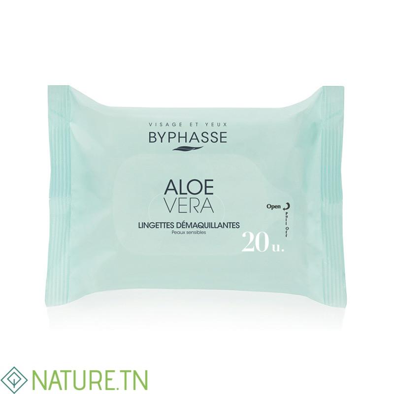 BYPHASSE LINGETTES DEMAQUILLANTES ALOE VERA 20 UNITES 2 BYPHASSE LINGETTES DEMAQUILLANTES ALOE VERA 20 UNITES 2