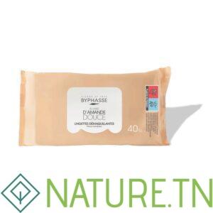 BYPHASSE LINGETTES DEMAQUILLANTES AMANDE DOUCE BT/40