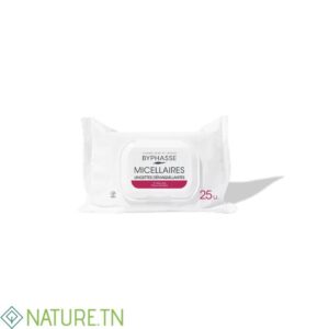 BYPHASSE LINGETTES DEMAQUILLANTES MICELLAIRES ALOE VERA 25 UNITES