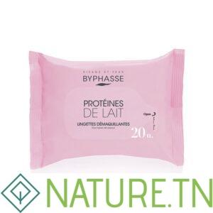 BYPHASSE LINGETTES DEMQUILLANTES PROTEINES DE LAIT 20 UNITES