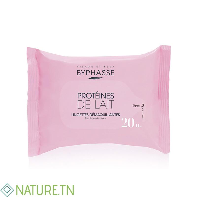 BYPHASSE LINGETTES DEMQUILLANTES PROTEINES DE LAIT 20 UNITES 3 BYPHASSE LINGETTES DEMQUILLANTES PROTEINES DE LAIT 20 UNITES