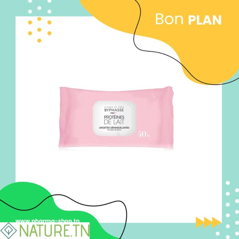 BYPHASSE LINGETTES DEMQUILLANTES PROTEINES DE LAIT 40 UNITES 2 BYPHASSE LINGETTES DEMQUILLANTES PROTEINES DE LAIT 40 UNITES 2