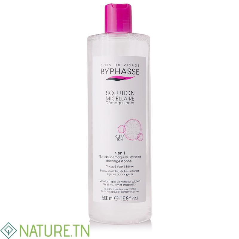 BYPHASSE SOLUTION MICELLAIRE DEMAQUILLANTE 4 EN 1 CLEAR SKIN 500ML 3 BYPHASSE SOLUTION MICELLAIRE DEMAQUILLANTE 4 EN 1 CLEAR SKIN 500ML