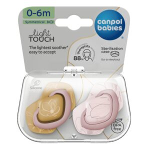 CANPOL BABIES 02 SUCETTE LIGHT TOUCH SYMETRIQUE GOLD PINK 0-6M/6-18M