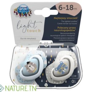 CANPOL BABIES 2 SUCETTES UNIVERSELLES 6-18M BONJOUR PARIS 22/648