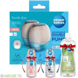 CANPOL BABIES 2 TIRE LAIT ELECTRIQUE SANS FIL MAIN LIBRE+2 BIBERONS (OFFERT)+LIQUIDE DE RINCAGE (OFFERT) 0428