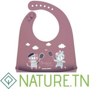 CANPOL BABIES BAVOIR SILICONE AVEC POCHE BONJOUR PARIS 74/027