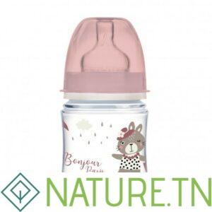 CANPOL BABIES BIBERON ANTICOLIQUE COL LARGE BONJOUR PARIS 120ML PP 35/231