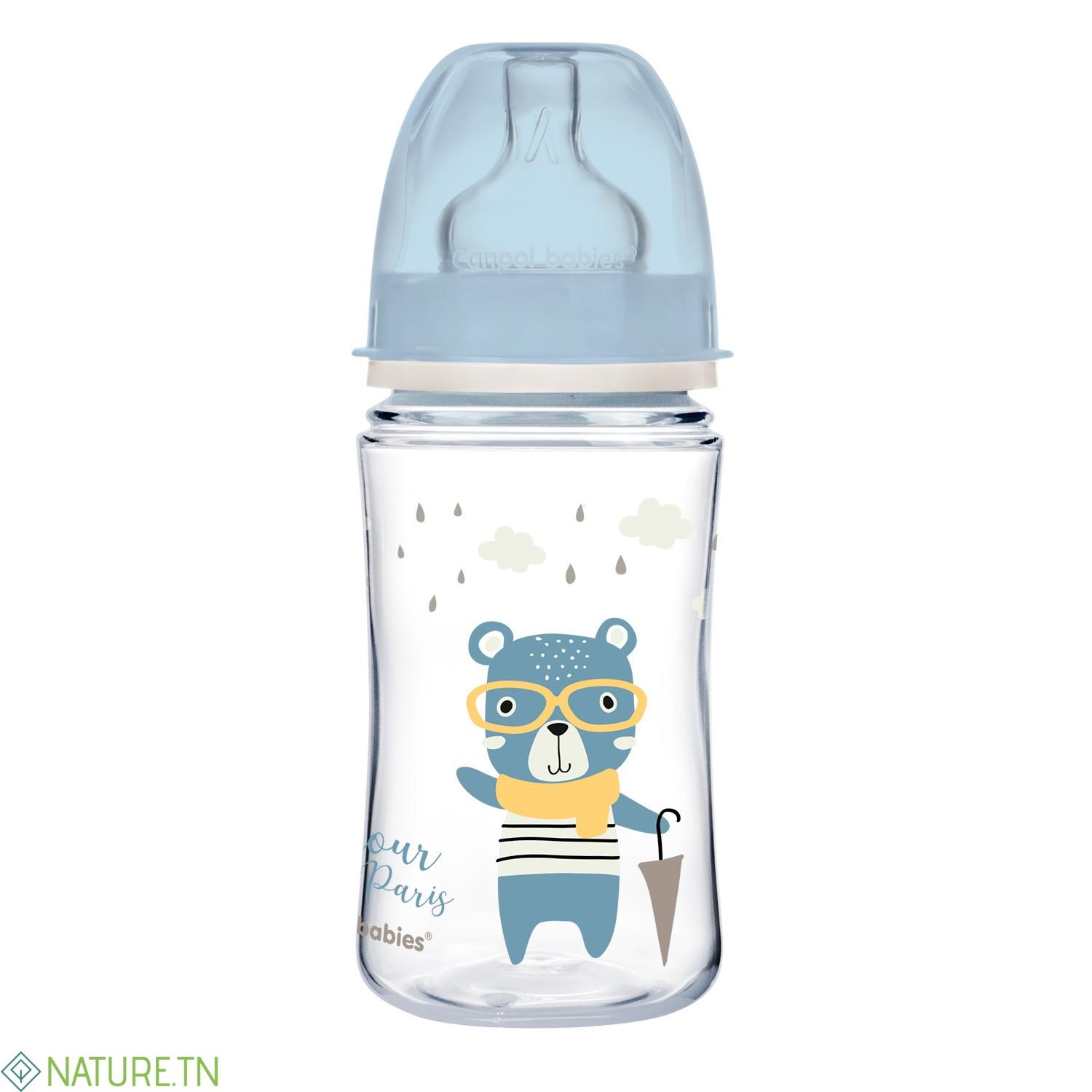 CANPOL BABIES BIBERON ANTICOLIQUE COL LARGE BONJOUR PARIS 240ML PP 35/232 1 CANPOL BABIES BIBERON ANTICOLIQUE COL LARGE BONJOUR PARIS 240ML PP 35/232 1