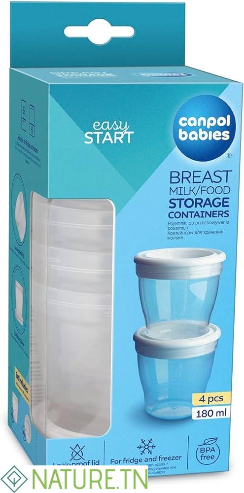 CANPOL BABIES POTS DE CONSERVATION 4 PCS 180ML 12/204 1 CANPOL BABIES POTS DE CONSERVATION 4 PCS 180ML 12/204 1