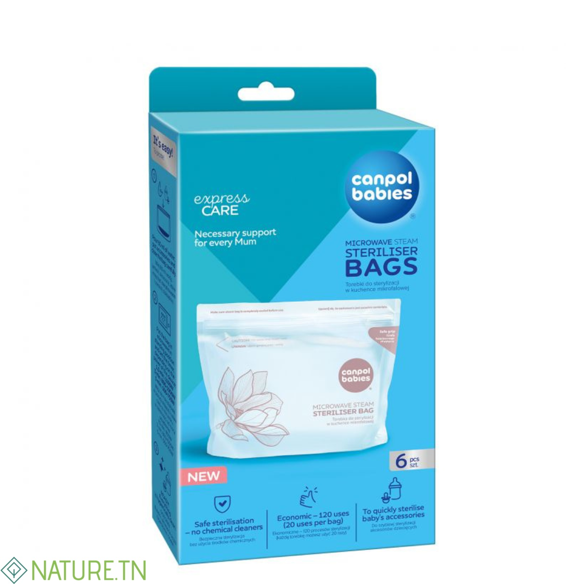 CANPOL BABIES SACS DE STERILISATION AU MICRO-ONDES 6 PIECES 70/002 1 CANPOL BABIES SACS DE STERILISATION AU MICRO-ONDES 6 PIECES 70/002 1