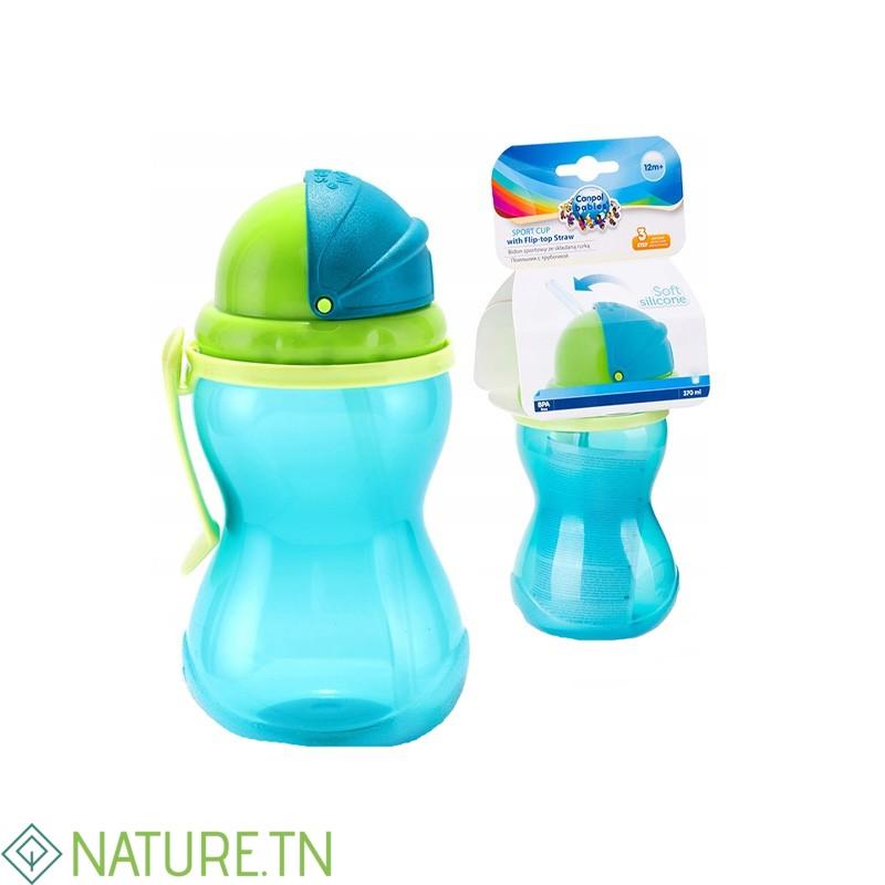 CANPOL BABIES SPORT CUP WITH FLIP TOP STRAW 12M+ 370ML 1 CANPOL BABIES SPORT CUP WITH FLIP TOP STRAW 12M+ 370ML 1