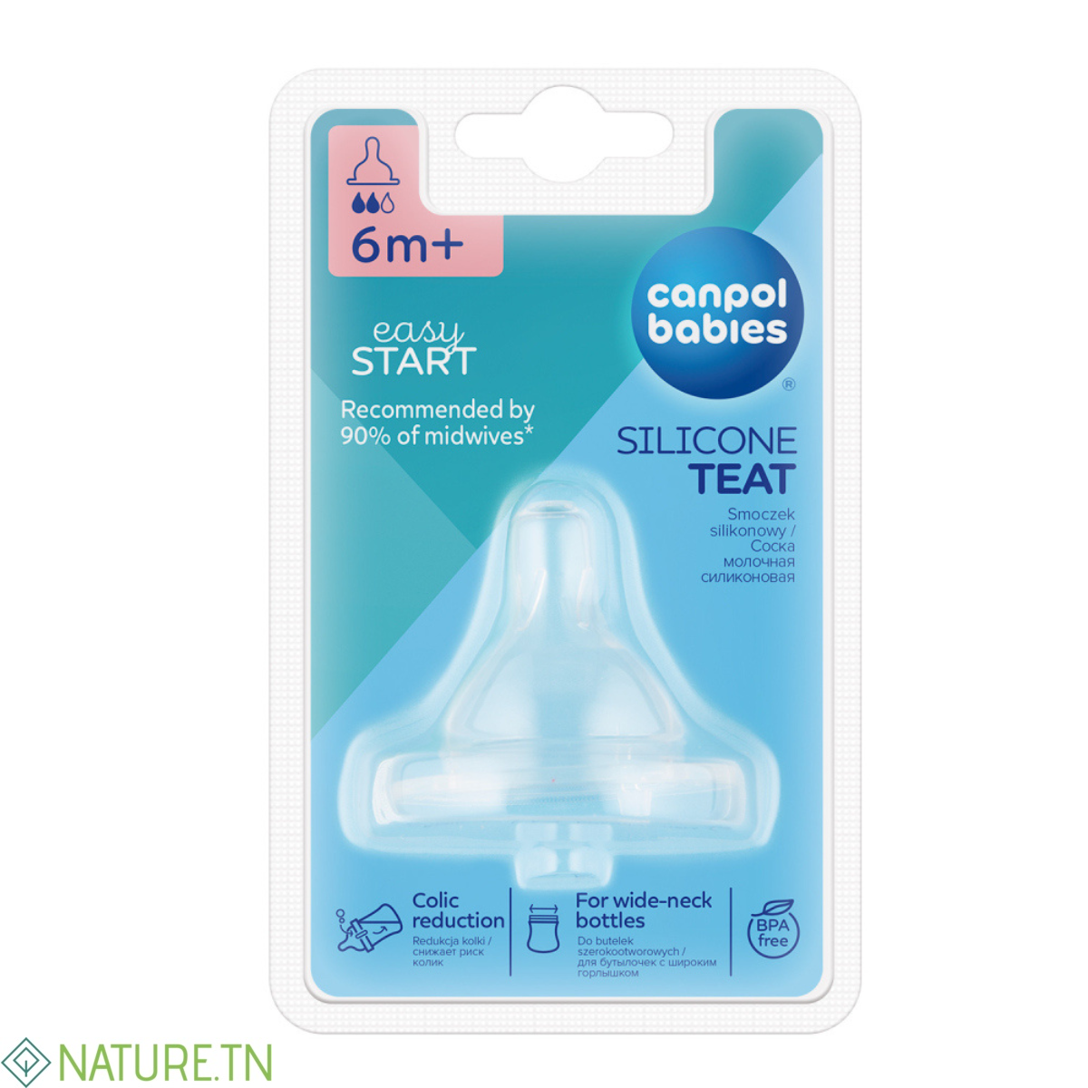 CANPOL BABIES SUCETTE EN SILICONE MEDIUM POUR BIBERON A COL LARGE 6M+ 3 CANPOL BABIES SUCETTE EN SILICONE MEDIUM POUR BIBERON A COL LARGE 6M+