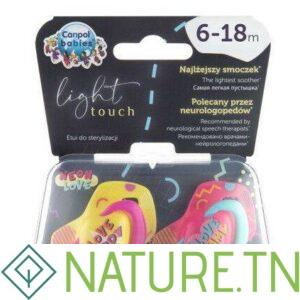 CANPOL BABIES SUCETTE UNIVERSELLE 6-18M NEON LOVE 22/653