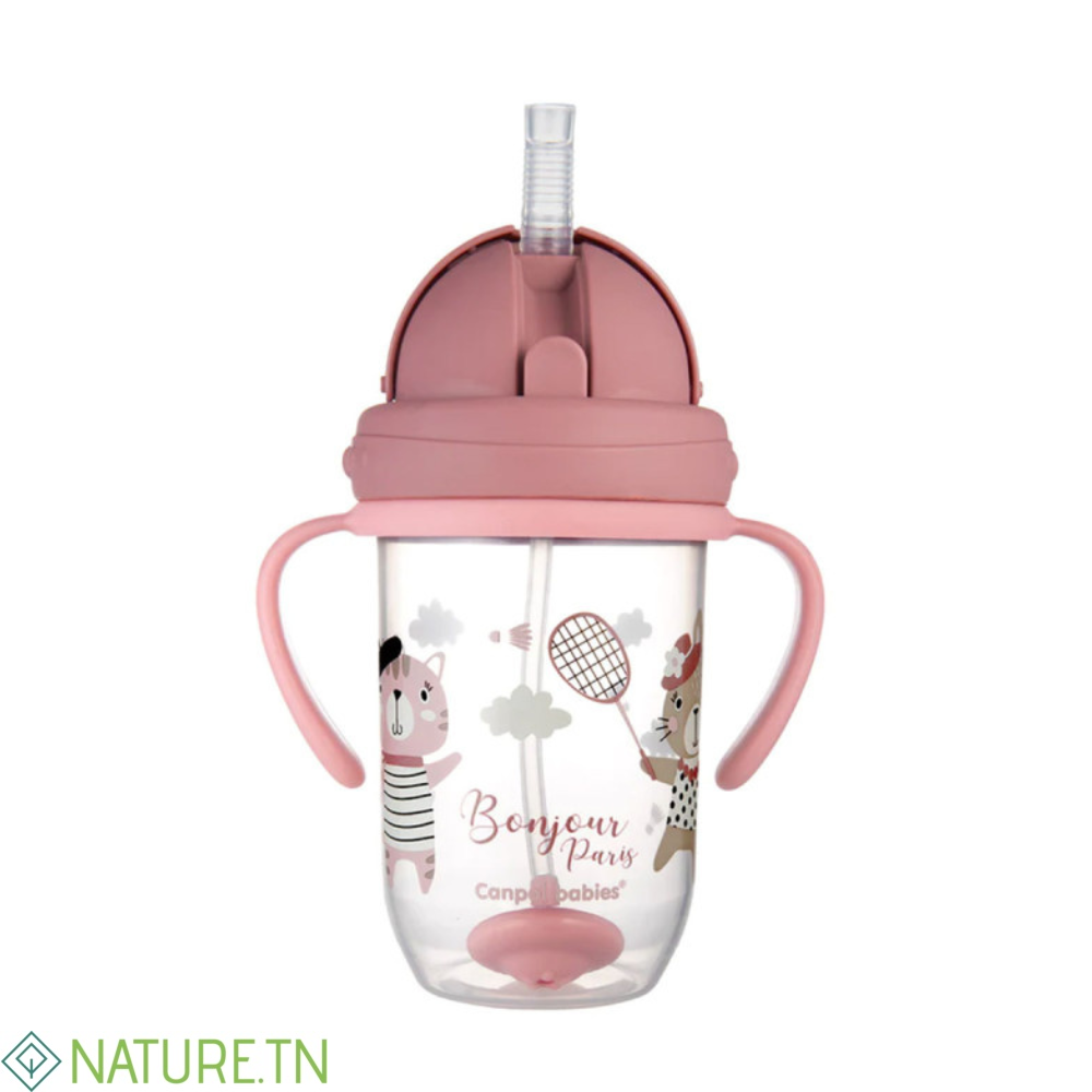 CANPOL BABIES TASSE ANTI ECLABOUSSURE AVEC PAILLE 270ML 56/607 3 CANPOL BABIES TASSE ANTI ECLABOUSSURE AVEC PAILLE 270ML 56/607