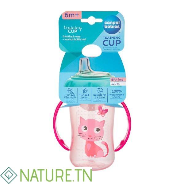 CANPOL BABIES TASSE BEBE 320ML ROSE 56/512 1 CANPOL BABIES TASSE BEBE 320ML ROSE 56/512 1