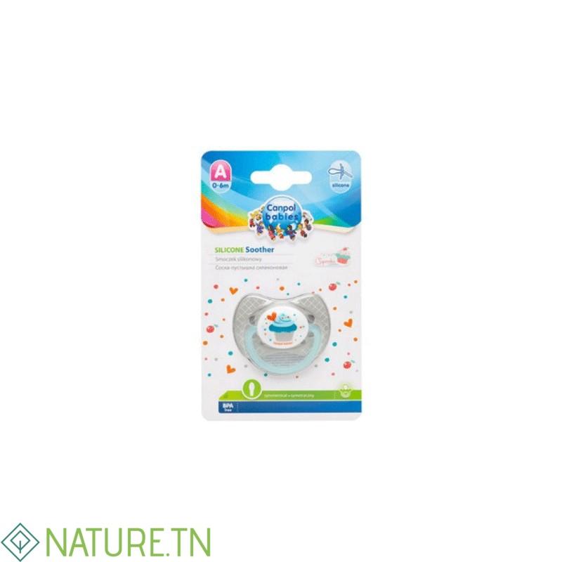 CANPOL SUCETTE SYMETRIQUE SILICONE CUPCAKE-GRIS 3 CANPOL SUCETTE SYMETRIQUE SILICONE CUPCAKE-GRIS