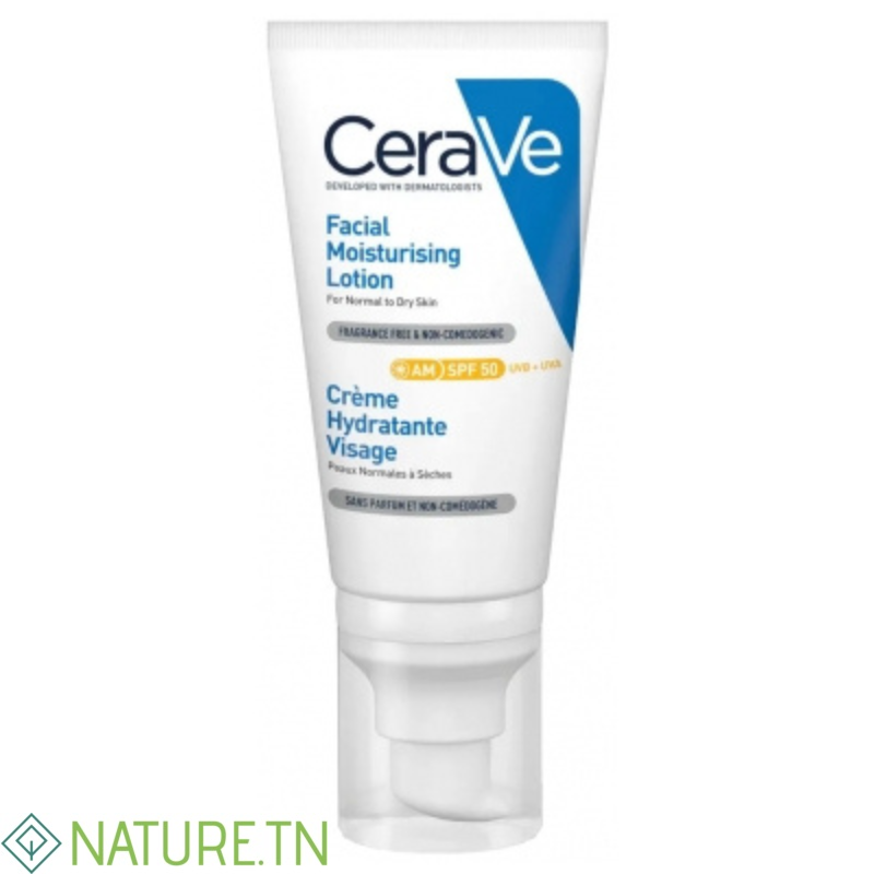 CERAVE CREME HYDRATANTE VISAGE SPF50 52ML 3 CERAVE CREME HYDRATANTE VISAGE SPF50 52ML