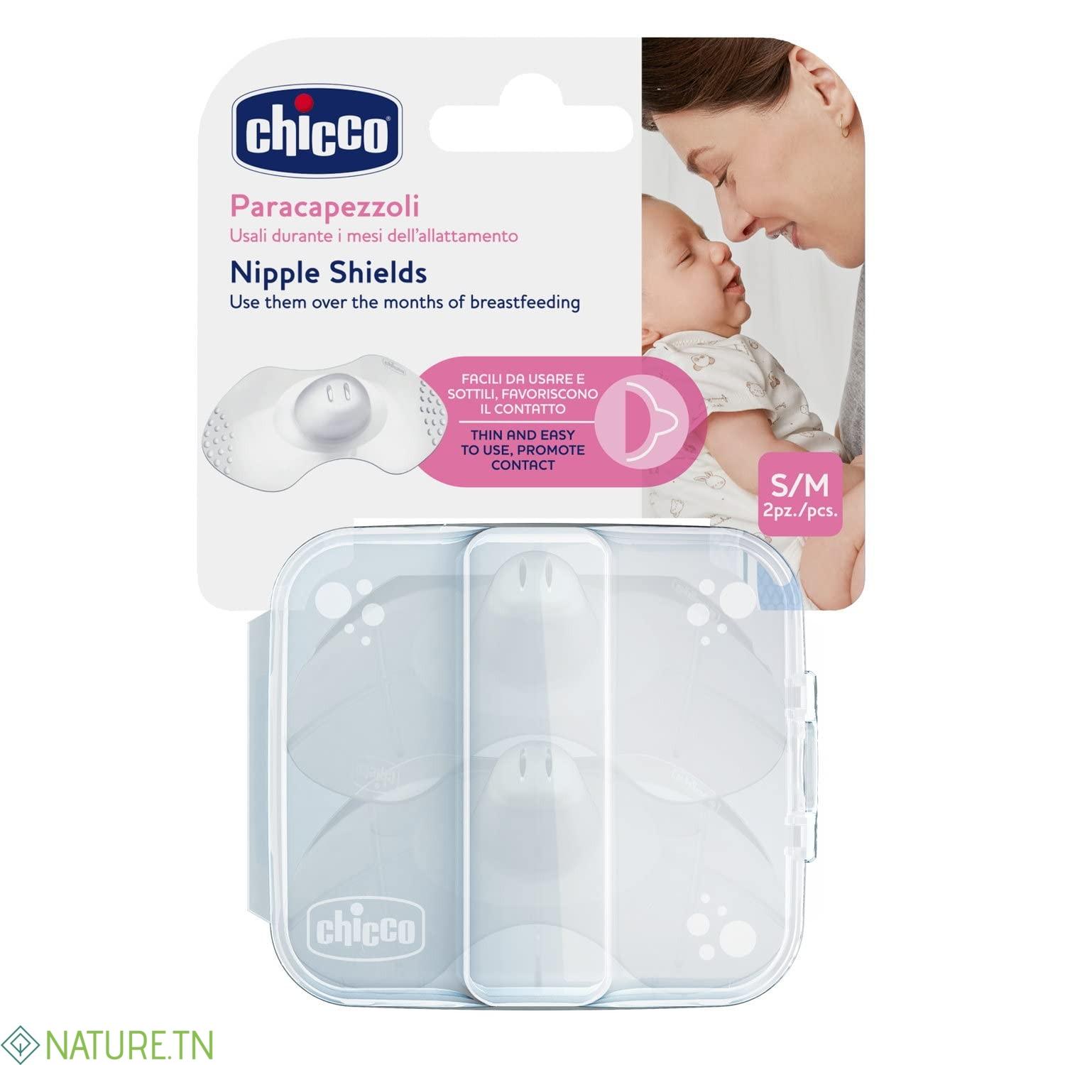 CHICCO 2 BOUTS DE SEINS EN SILICONE S/M 3 CHICCO 2 BOUTS DE SEINS EN SILICONE S/M