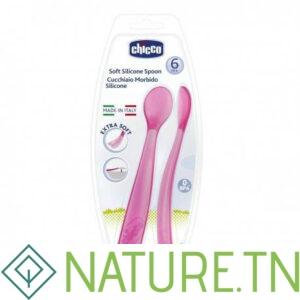 CHICCO 2 CUILLERE SILICONE 6M+