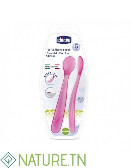 CHICCO 2 CUILLERE SILICONE 6M+ 3 CHICCO 2 CUILLERE SILICONE 6M+