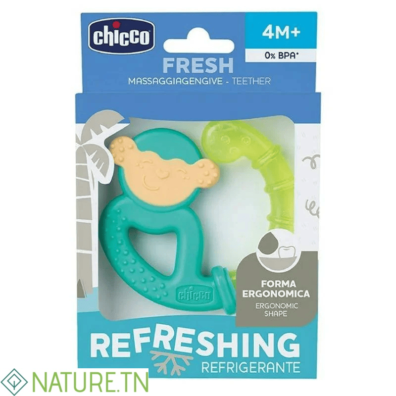 CHICCO ANNEAU DE DENTITION FRESH RELAX 4M+ 3 CHICCO ANNEAU DE DENTITION FRESH RELAX 4M+
