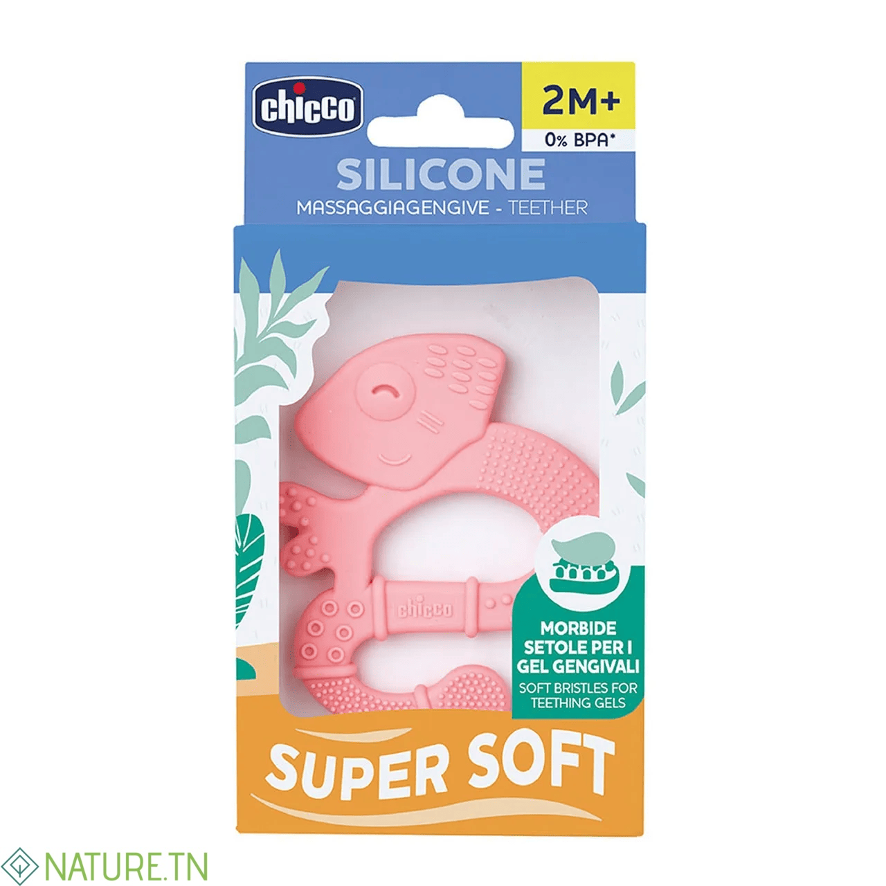 CHICCO ANNEAU DE DENTITION SOFT ET CLEAN IGUANE +2M 1 CHICCO ANNEAU DE DENTITION SOFT ET CLEAN IGUANE +2M 1