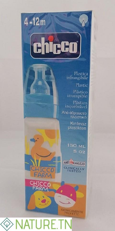 CHICCO BIBERON Plastique 4-12MOIS 150ML 2 CHICCO BIBERON Plastique 4-12MOIS 150ML 2
