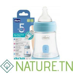CHICCO BOTTLE PERFECT 5 BLUE SILICONE 0M+150ML