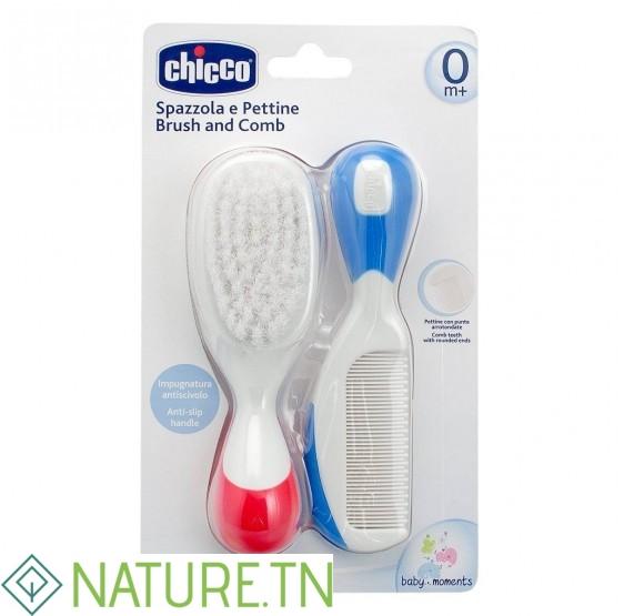 CHICCO BROSSE ET PEIGNE ROUGE ET BLEU 1 CHICCO BROSSE ET PEIGNE ROUGE ET BLEU 1