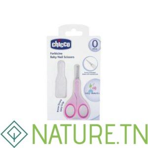 CHICCO CISEAUX LIGHT ROSE AVEC ETUI PROTECTEUR