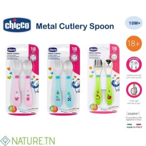 CHICCO COUVERTS BEBE INOX 18M+