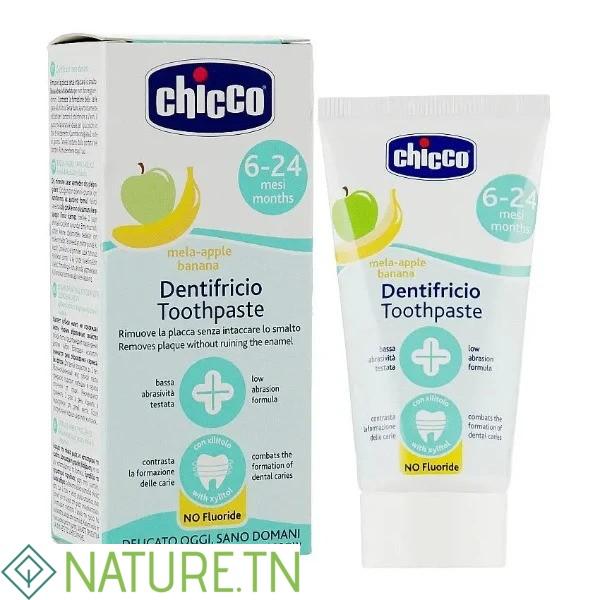 CHICCO DENTIFRICE SAVEUR POMME ET BANANE 6 MOIS+ 50ML 1 CHICCO DENTIFRICE SAVEUR POMME ET BANANE 6 MOIS+ 50ML 1