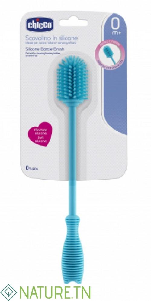 CHICCO GOUPILLON EN SILICONE BLEU 3 CHICCO GOUPILLON EN SILICONE BLEU