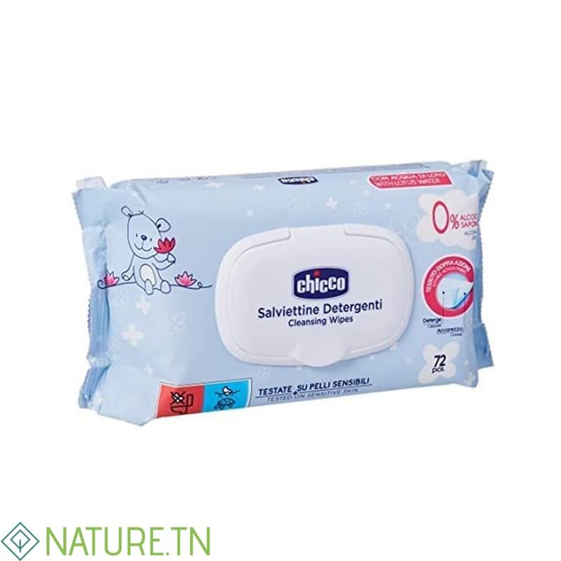 CHICCO LINGETTES NETTOYANTES PEAUX SENSIBLES 72 PIECES 2 CHICCO LINGETTES NETTOYANTES PEAUX SENSIBLES 72 PIECES 2