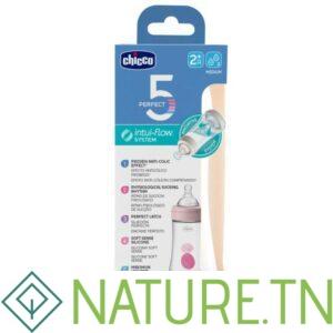 CHICCO PERFECT 5 BIBERON 2M+ 240ML ROSE