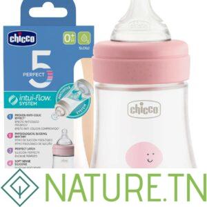 CHICCO PERFECT-5 SILICONE ROSE BOTTLE 150ML