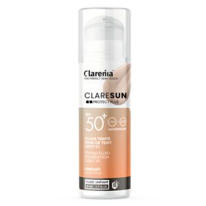 CLARENIA CLARESUN FOND DE TEINT 01 LIGHT SPF50+ WATERPROOF 50ML