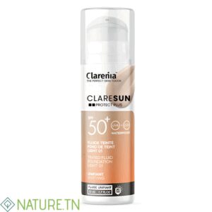 CLARENIA CLARESUN FOND DE TEINT 01 LIGHT SPF50+ WATERPROOF 50ML
