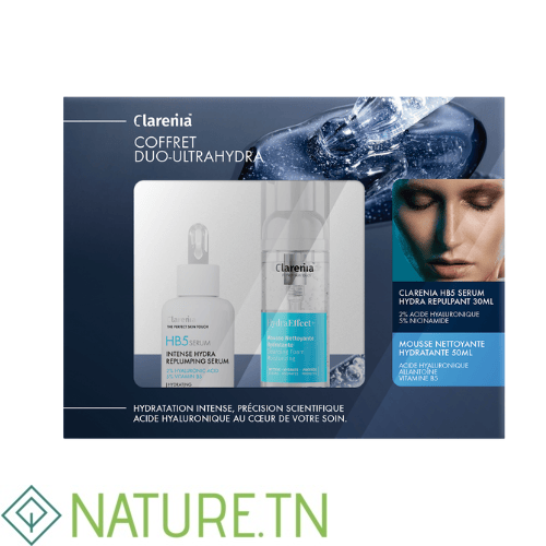 CLARENIA COFFRET DUO ULTRA HYDRA HB5 SERUM 30ML+HYDRAEFFECT MOUSSE 50ML (OFFERT) 3 CLARENIA COFFRET DUO ULTRA HYDRA HB5 SERUM 30ML+HYDRAEFFECT MOUSSE 50ML (OFFERT)