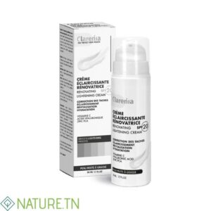 CLARENIA CREME ECLAIRCISSANTE RENOVATRICE SPF20 PEAU MIXTE A GRASSE 50ML