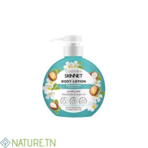 COSMALINE SKINNET LAIT CORPS NOURRISSANT AU BEURRE DE KARITE ET A L’HUILE D’ARGAN PEAUX SECHES A TRES SECHES 400ML