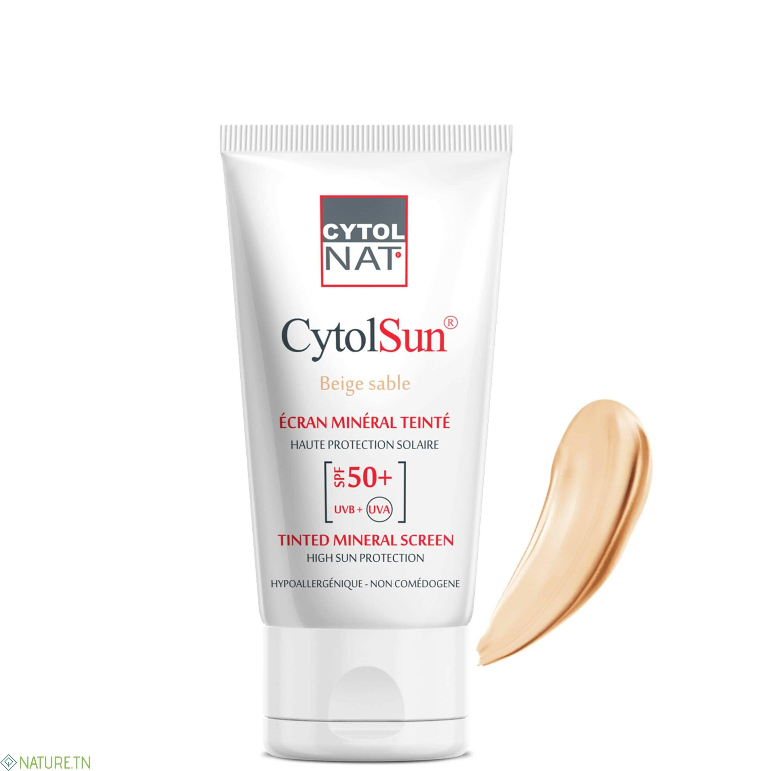 CYTOL CYTOLNAT CYTOLSUN ECRAN SPF50+ TEINTE BEIGE SABLE 1