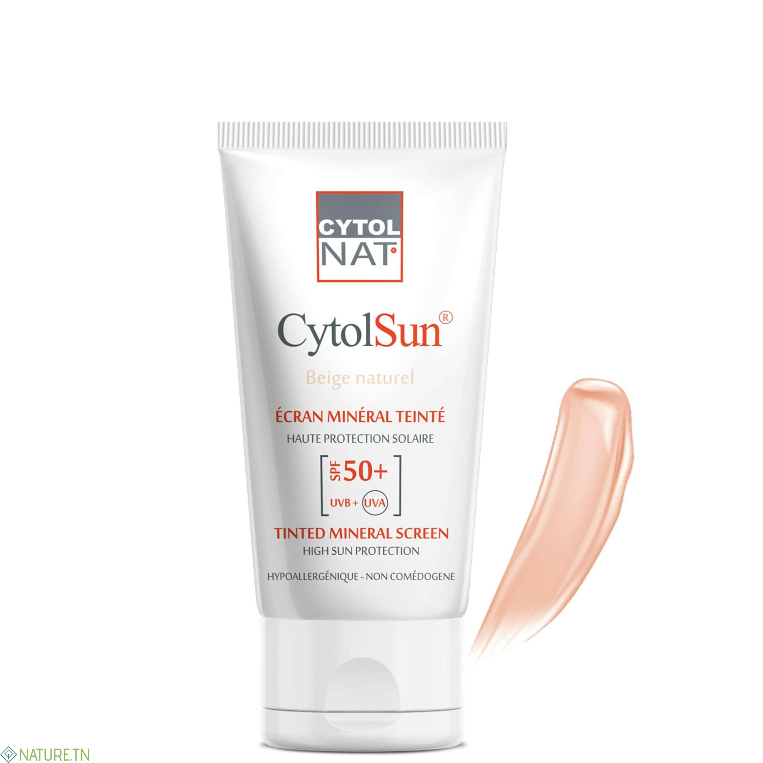 CYTOLNAT CYTOLSUN ECRAN SPF50+ TEINTE BEIGE NATUREL 50ML 1 CYTOLNAT CYTOLSUN ECRAN SPF50+ TEINTE BEIGE NATUREL 50ML 1
