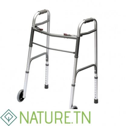 DEAMBULATEUR FIXE A ROUES POUR ADULTE 2