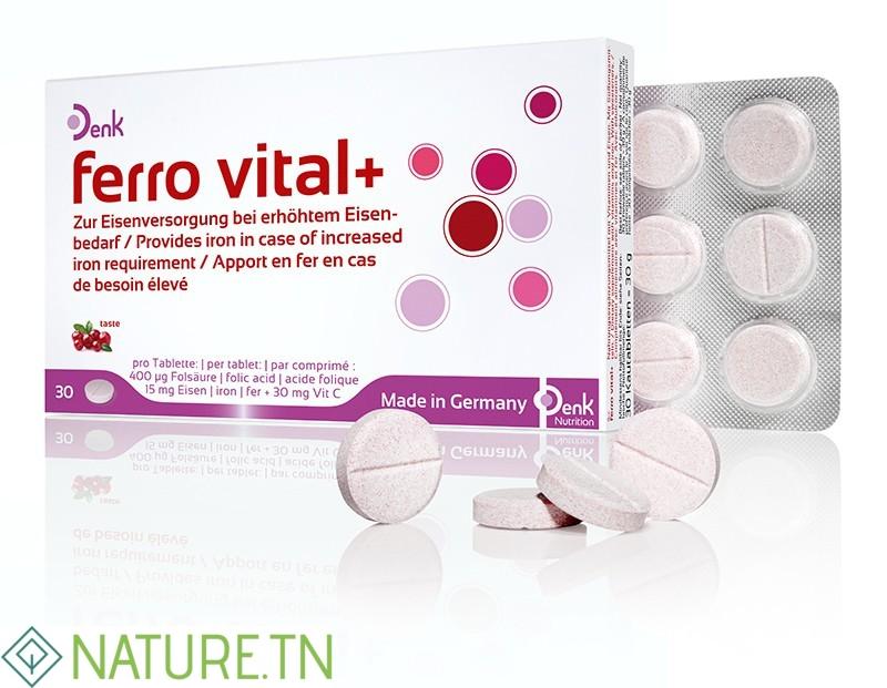 DENK PHARMA FERRO VITAL+ 30 COMPRIMES 3 DENK PHARMA FERRO VITAL+ 30 COMPRIMES