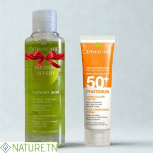 DERMACARE PHOTOSUN 02 CREME SOLAIRE TEINTE PEAUX MIXTES A GRASSES SPF 50+ 50ML+EAU MICELLAIRE 170ML (OFFERT)