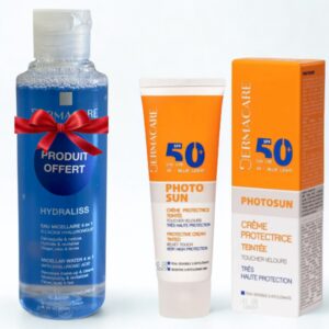 DERMACARE PHOTOSUN CREME PROTECTRICE TEINTEE 1.5 PEAU NORMAL A SECHE SPF50+ 50ML+EAU MICELLAIRE 170ML (OFFERT)